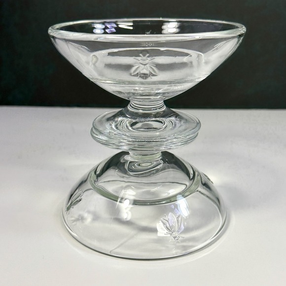 La Rochere Napoleon Bee Clear Glass Footed Dessert Bowls Sherbet Elegant Set/6 - Picture 11 of 11